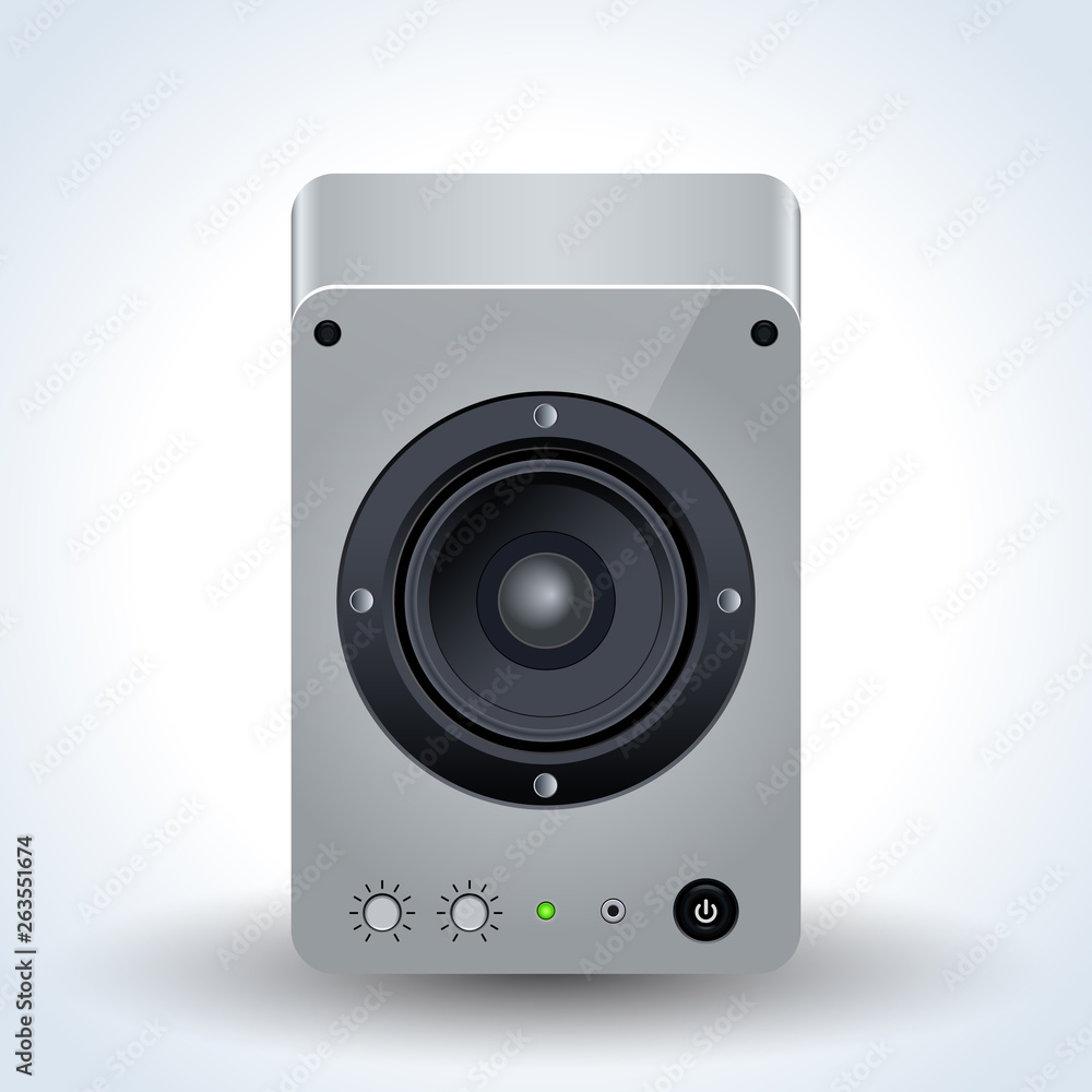 Loudspeaker realistic vector icon Loudspeaker realistic vector icon