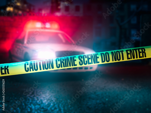 high contrast image of a crime scene photo