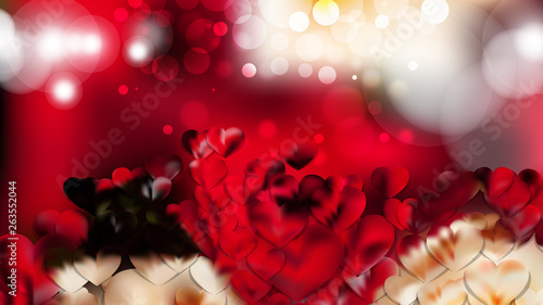 Red and Yellow Heart Background