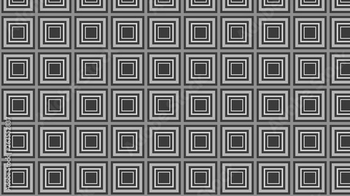 Dark Grey Seamless Concentric Squares Pattern Background Design