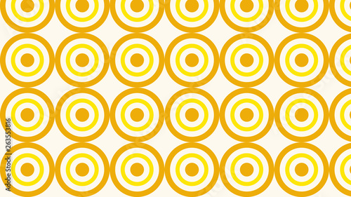 Yellow Seamless Concentric Circles Pattern Background Graphic