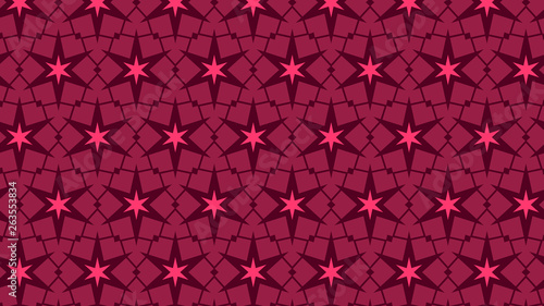 Pink Seamless Star Pattern Background Vector