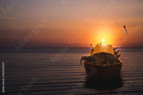 Photography Noahs Ark on the sea