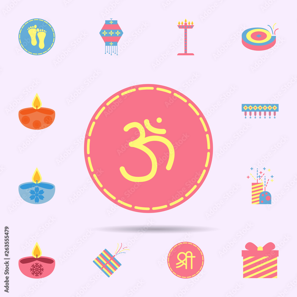 om icon. diwali icons universal set for web and mobile