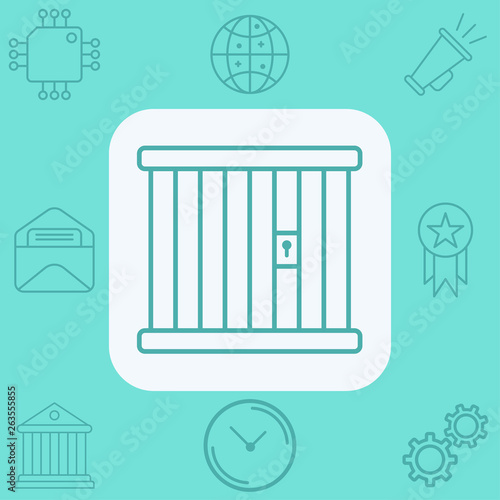Jail vector icon sign symbol