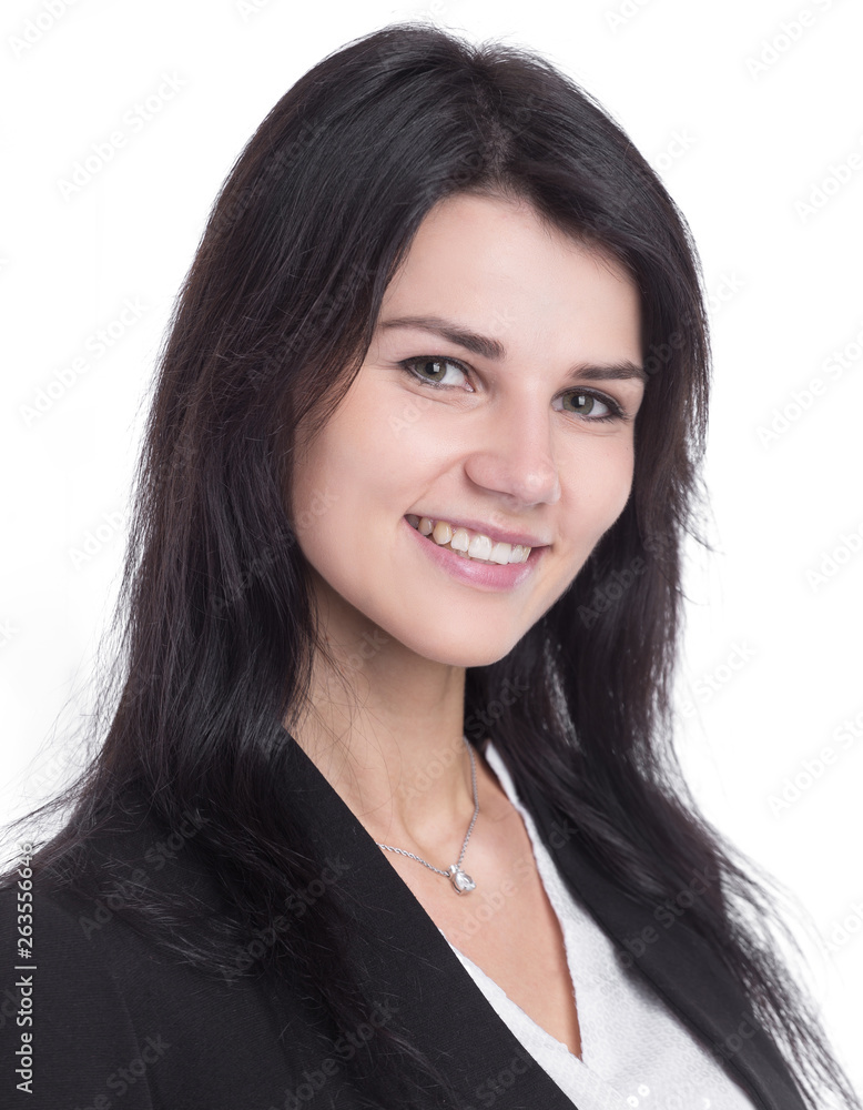 close up. portrait of smiling young business woman close up. portrait of smiling young business woman