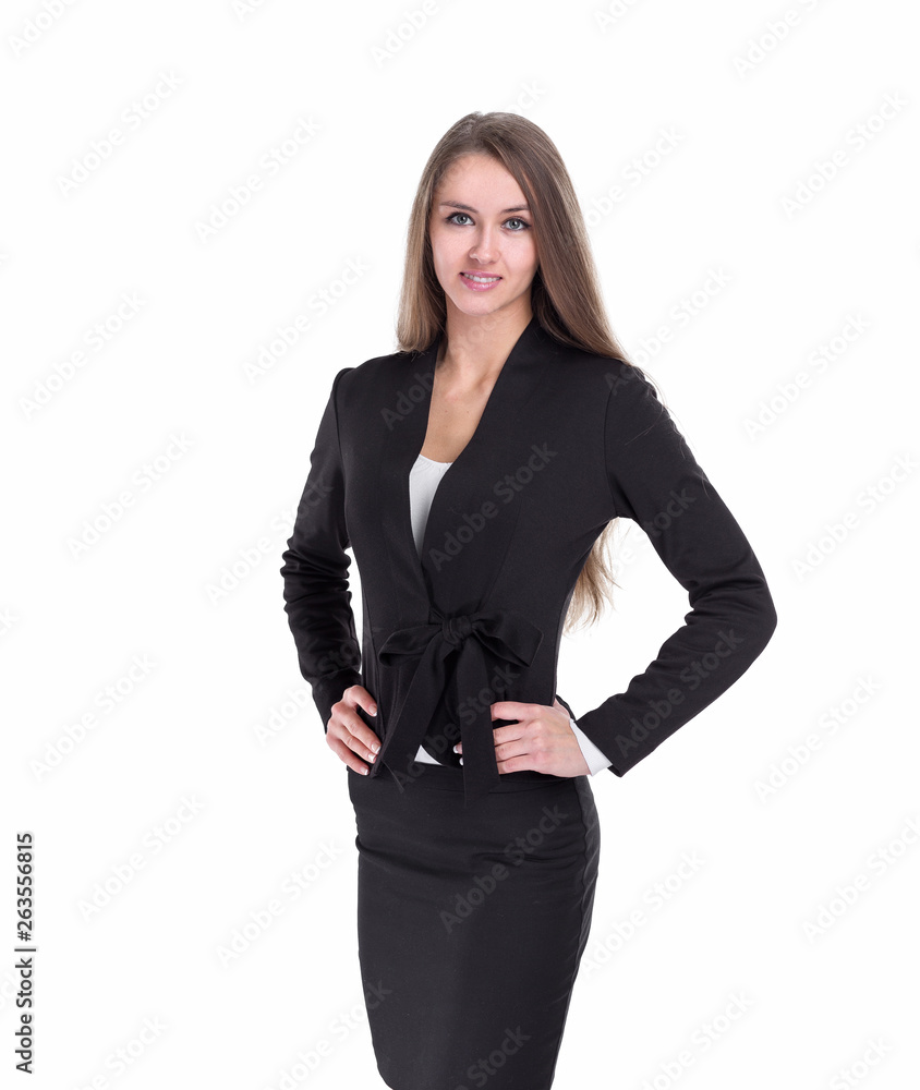 portrait of confident business woman. isolated on white portrait of confident business woman. isolated on white