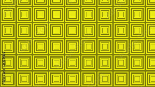 Yellow Concentric Squares Pattern Background Vector Image