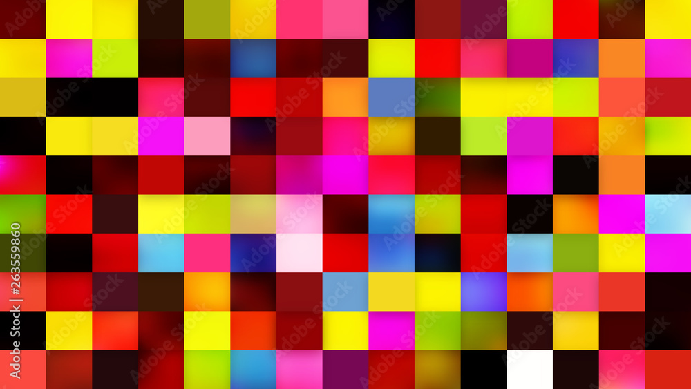 Abstract Colorful Square Mosaic Background