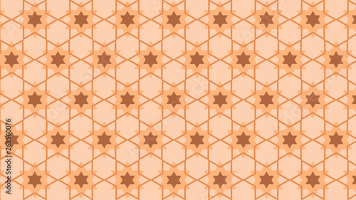 Orange Stars Background Pattern