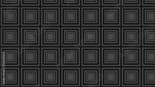 Black Seamless Concentric Squares Background Pattern Vector Image