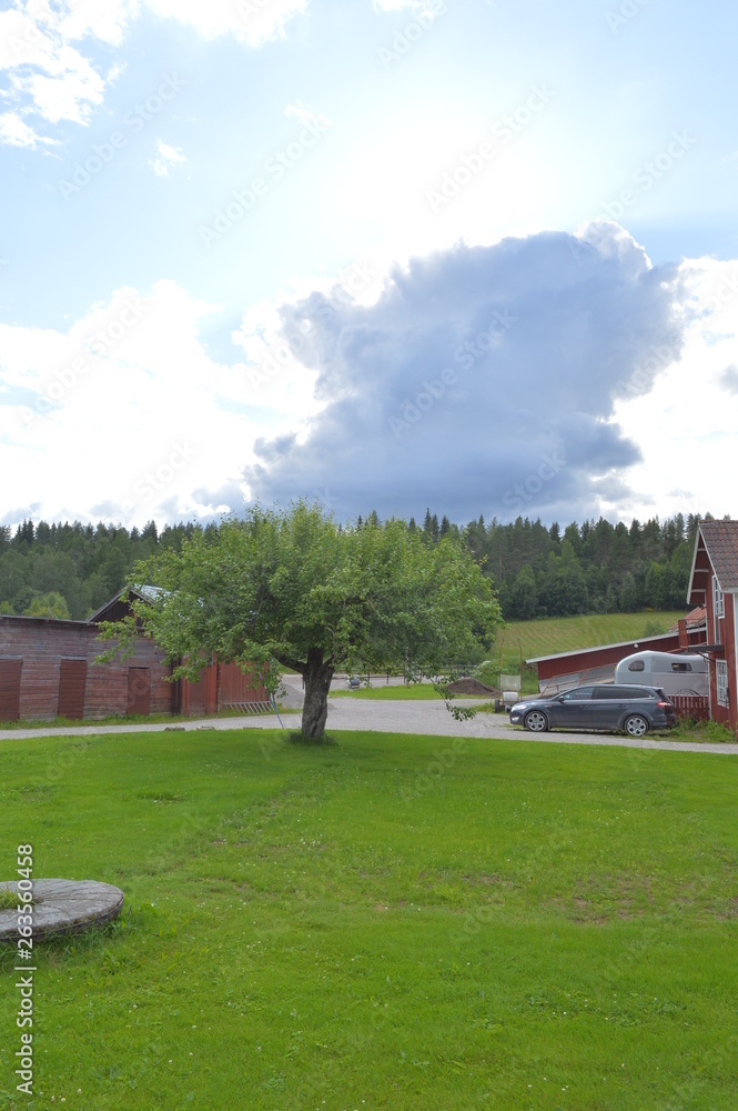 Fototapeta premium boda kyrkby gulleråsen sweden