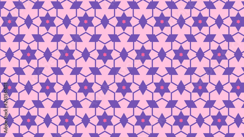 Purple Stars Pattern Background