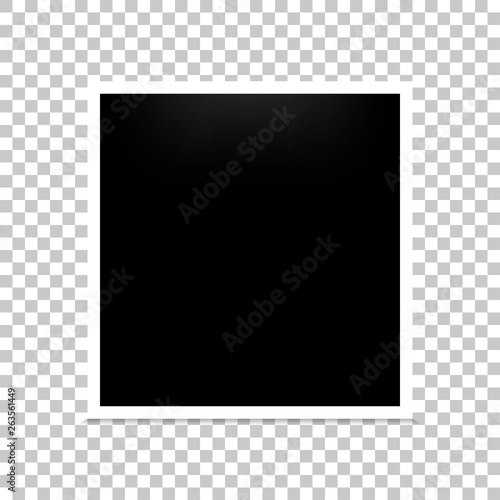Frame photo realistic blank isolated background. Vector