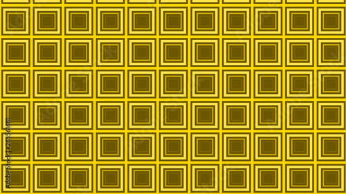 Yellow Seamless Concentric Squares Background Pattern Vector Illustration