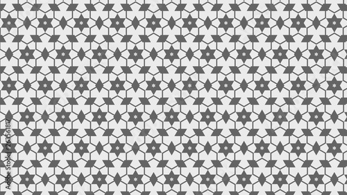 Grey Seamless Stars Pattern Illustration