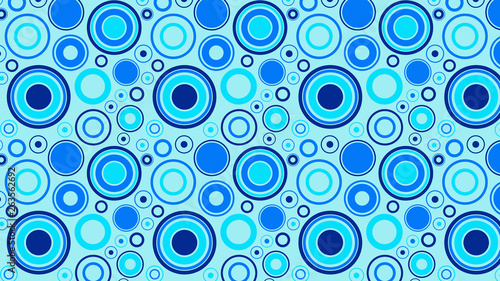 Blue Seamless Random Circles Pattern Vector Image
