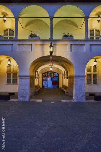 Photography Bratislava at night, Slovakia capital city