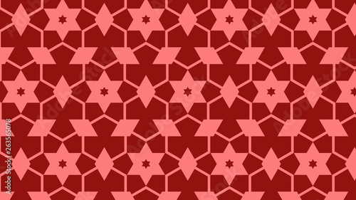 Red Seamless Stars Pattern Illustration