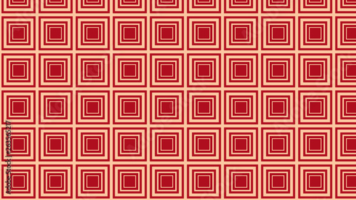 Red Seamless Concentric Squares Pattern Background Design