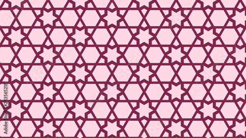 Pink Seamless Stars Pattern Background