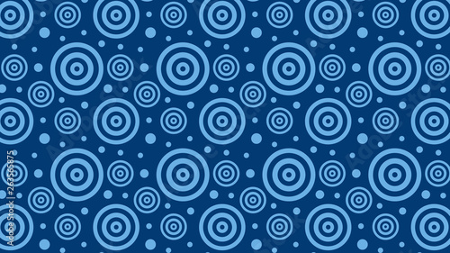 Navy Blue Seamless Concentric Circles Pattern