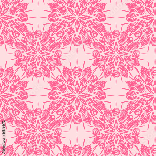 Elegance seamless texture with floral background. Pattern print for textile design. Floral seamless pattern in pink color.
