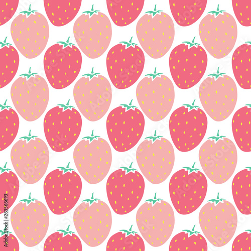 Strawberry seamless background. Strawberries print for textile design. Seamless summer pattern .