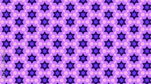 Purple Seamless Stars Background Pattern