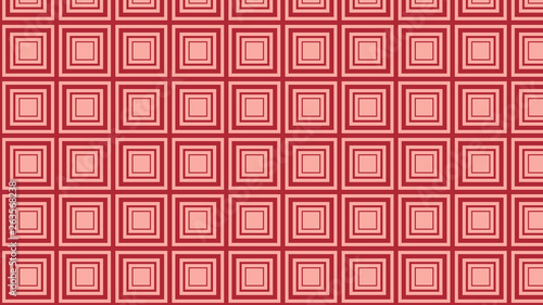 Red Seamless Concentric Squares Background Pattern