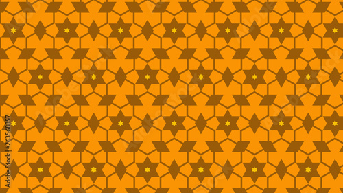 Orange Seamless Stars Pattern