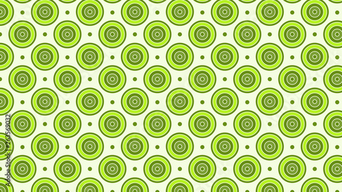Green Concentric Circles Pattern Background Vector Art
