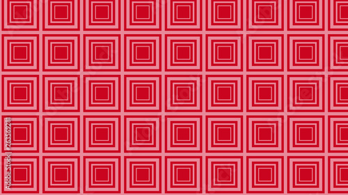 Red Concentric Squares Pattern Background