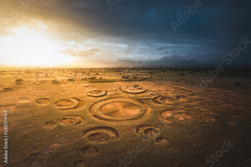 Tableau sur Toile crop circles made by an ufo