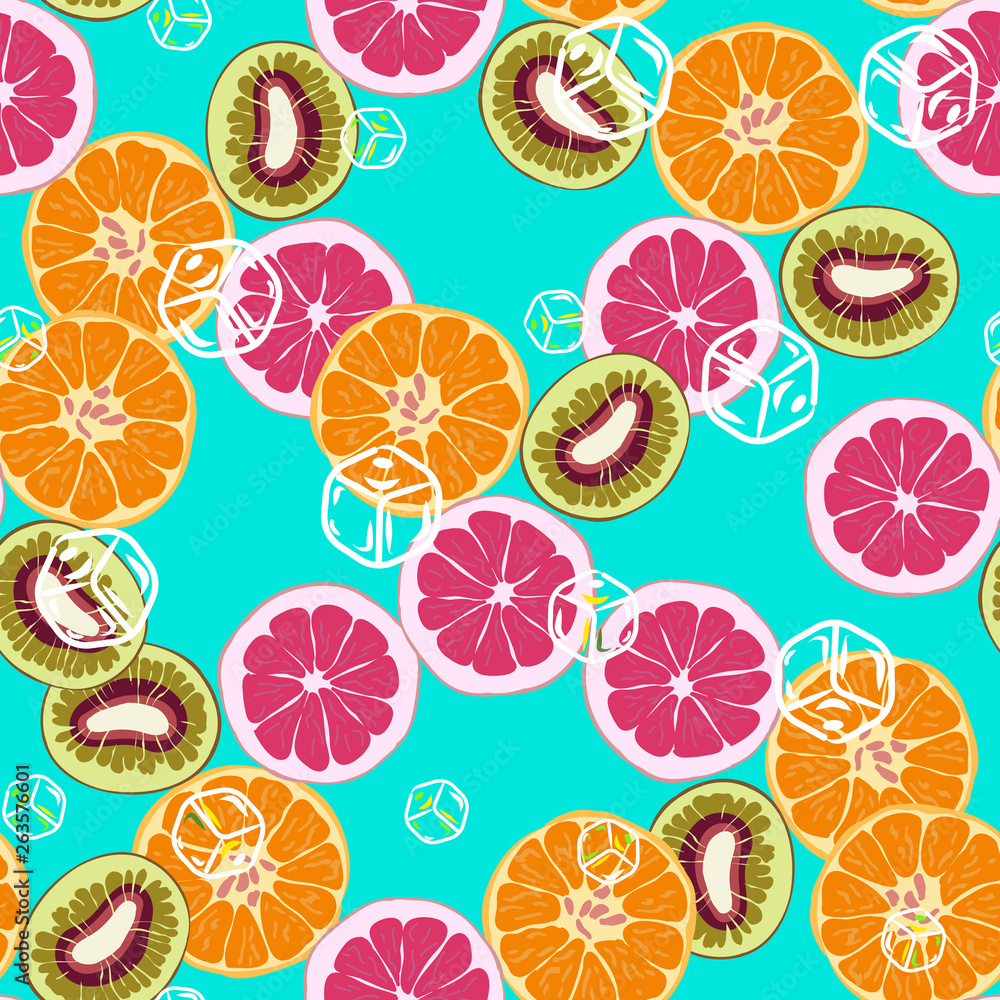 Citrus Fruit Seamless Pattern. Citrus Fruit Seamless Pattern.
