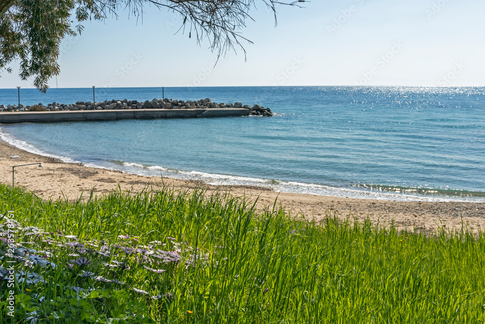 Panorama of resort of Loutra, Kassandra, Chalkidiki, Central Macedonia, Greece Panorama of resort of Loutra, Kassandra, Chalkidiki, Central Macedonia, Greece