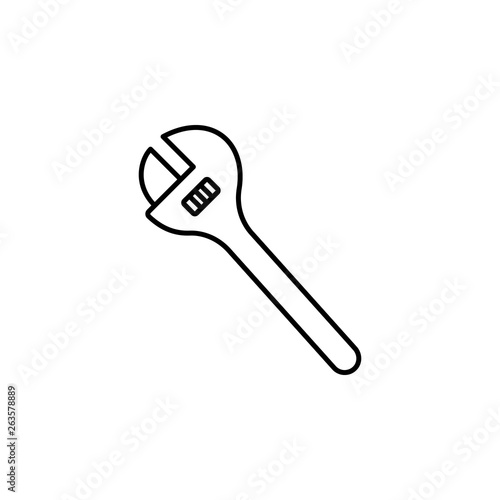 gas wrench icon. Element of plumbering icon. Thin line icon for website design and development  app development. Premium icon