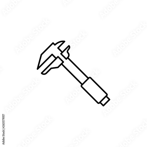 diameter gauge icon. Element of plumbering icon. Thin line icon for website design and development, app development. Premium icon