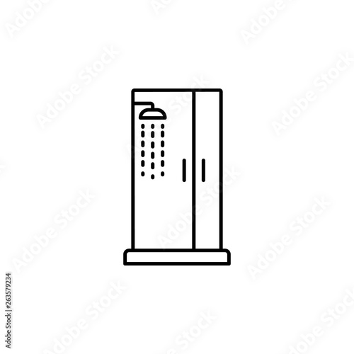 shower cabin icon. Element of plumbering icon. Thin line icon for website design and development, app development. Premium icon