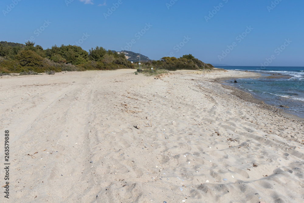 Famous Beach at Possidi Cape, Kassandra Peninsula, Chalkidiki, Central Macedonia, Greece