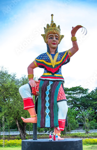 Manohra statue at  Phatthalung, Thailand. : Manohra is the dance of southern region Thailand. photo