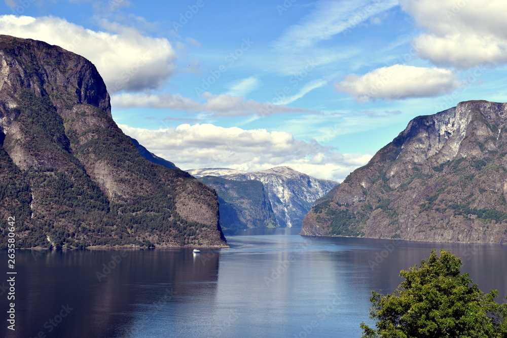 Amazing view of fjords in Flam Norway is one of the most popular cruise destination