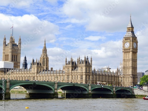 english parliament building with big ben clock and the tower