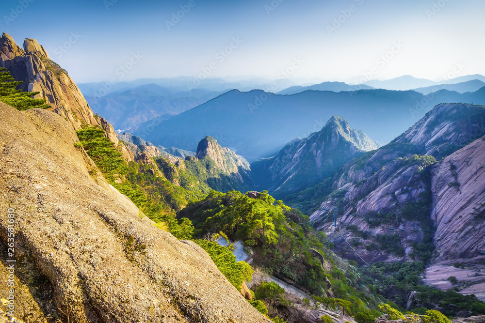 Yellow Mountains Huangshan, Anhui Province in China. Yellow Mountains Huangshan, Anhui Province in China.