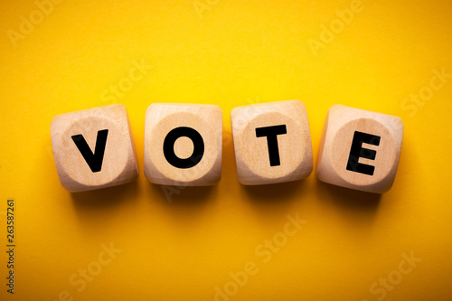 Vote Concept Wooden Blocks