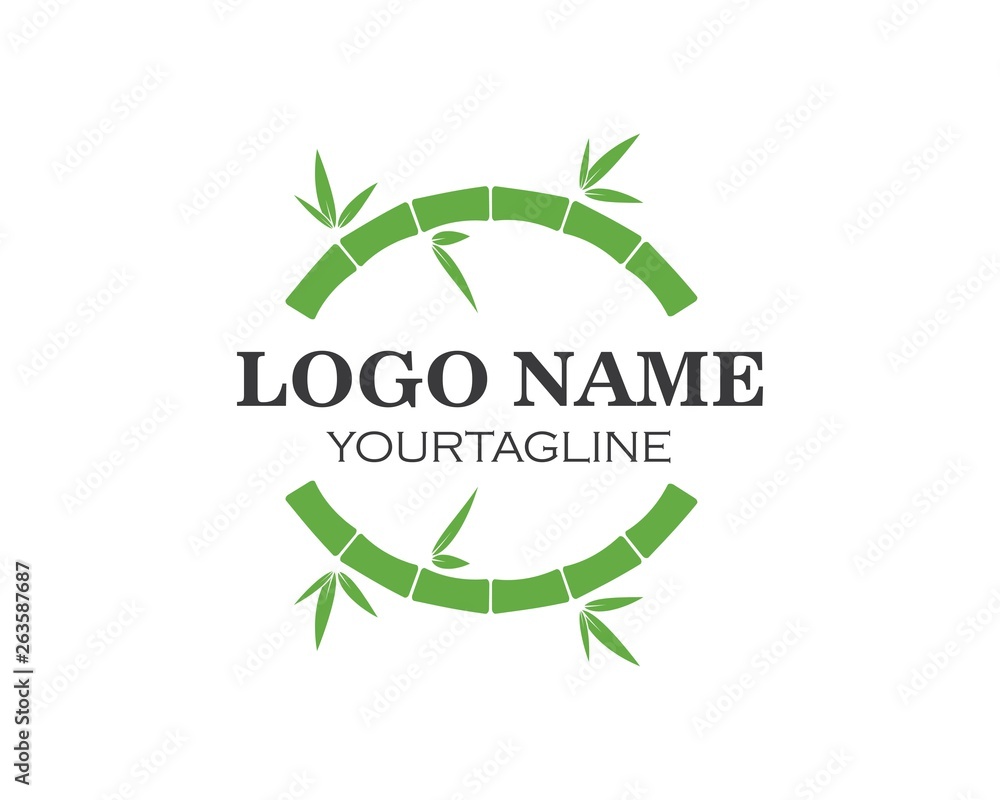 Bamboo with green leaf for your logo icon vector Bamboo with green leaf for your logo icon vector
