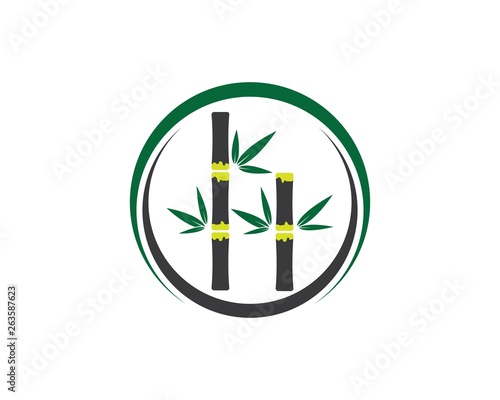 Free Download Bamboo with green leaf for your logo icon vector - GFXLoad