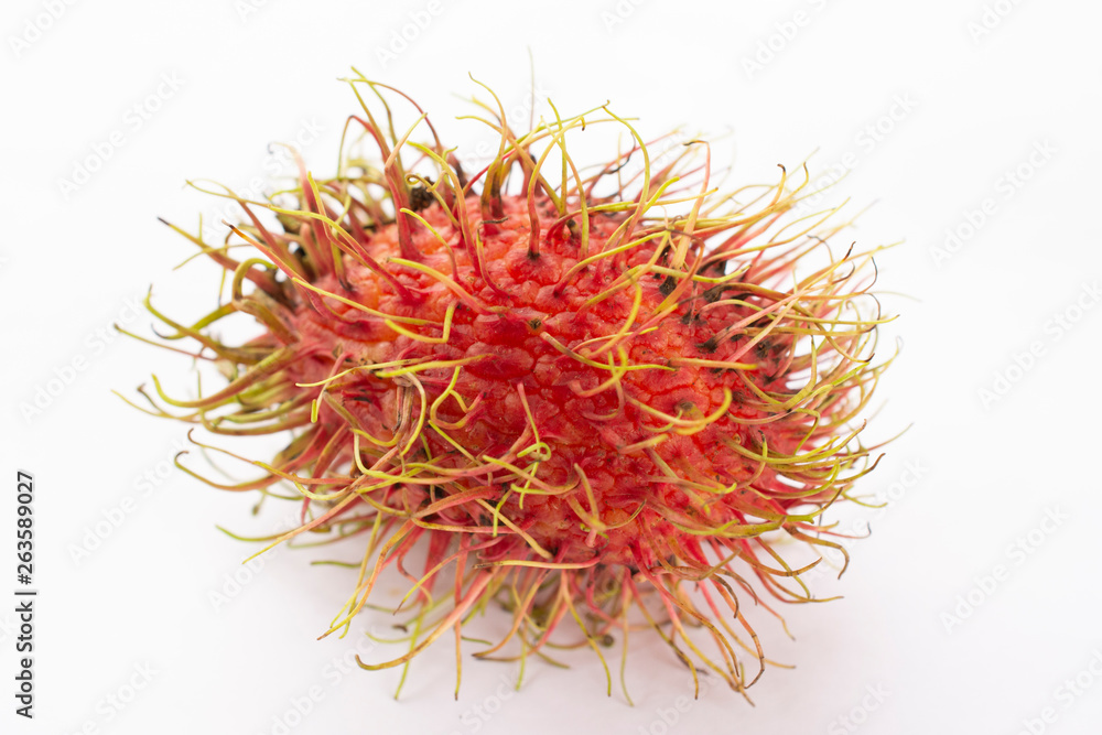 Fototapeta premium Rambutan on a white background