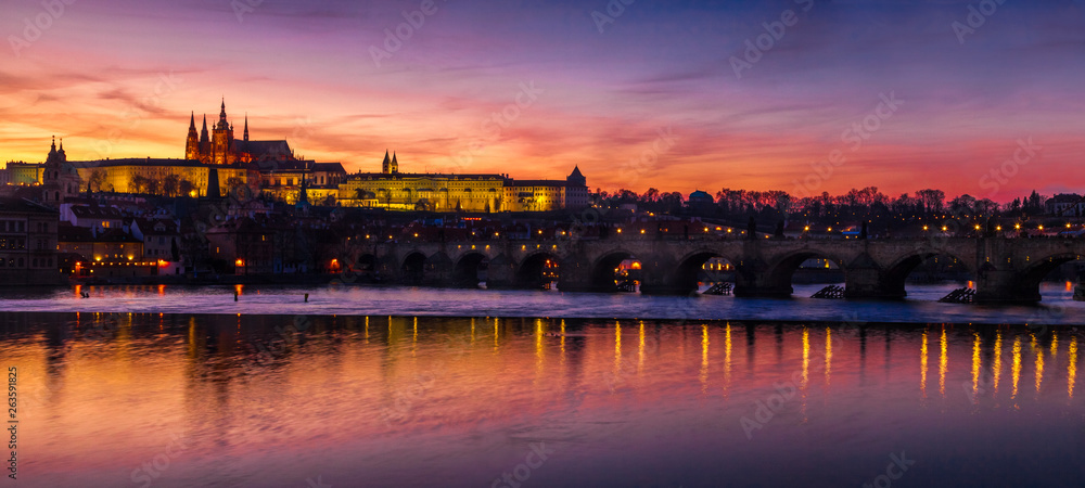 Prague Twilight Panorama