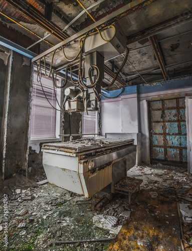 abandoned xray medical equipment 